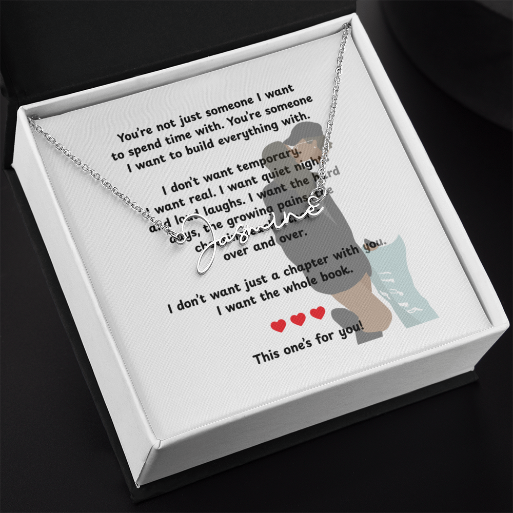 Personalized This One's For You Signature Name Necklace