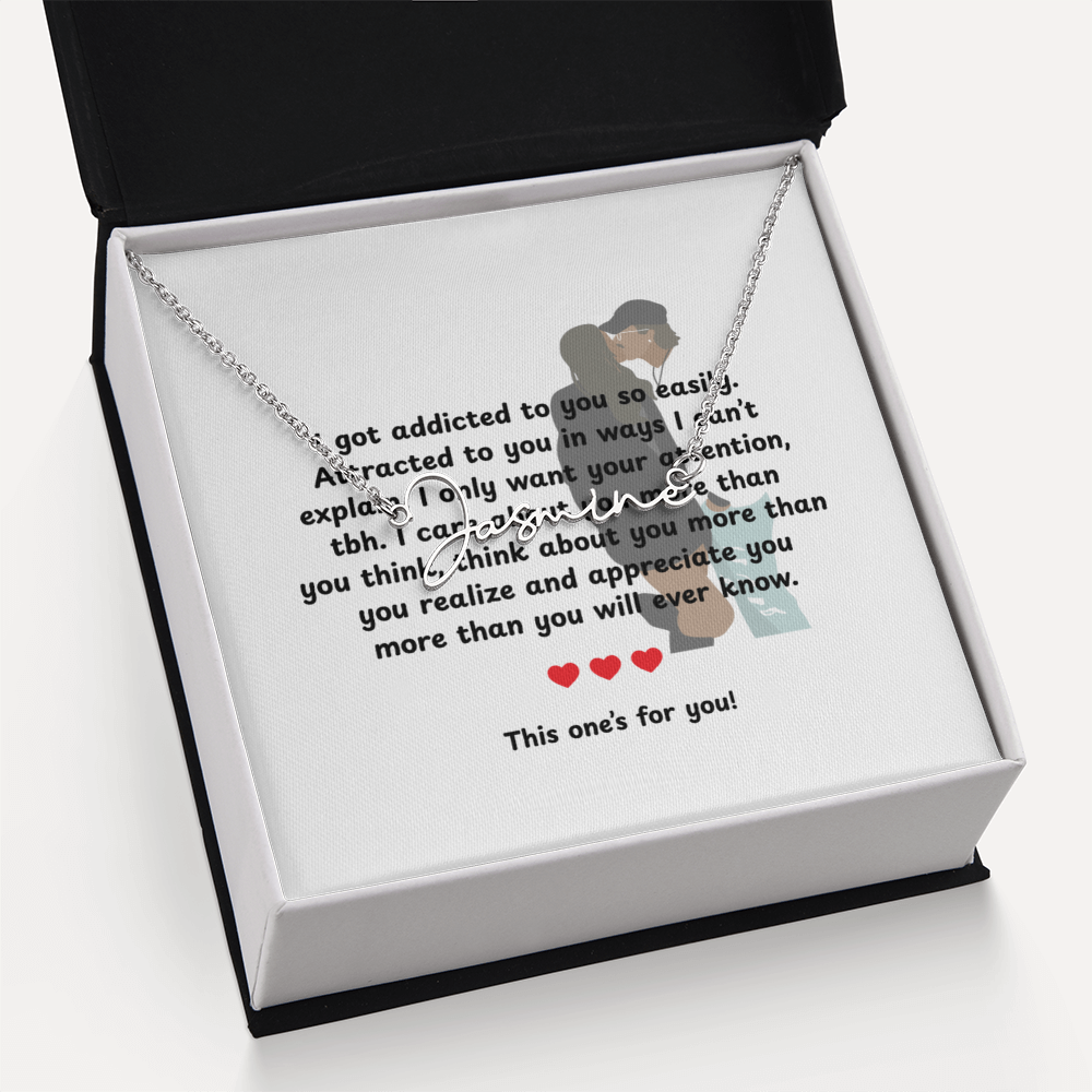 Personalized This One's For You Signature Name Necklace