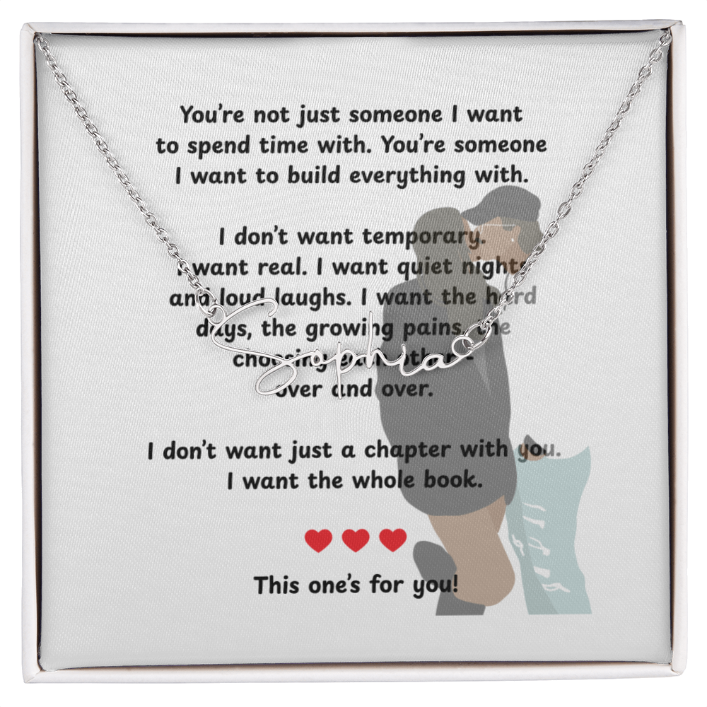 Personalized This One's For You Signature Name Necklace
