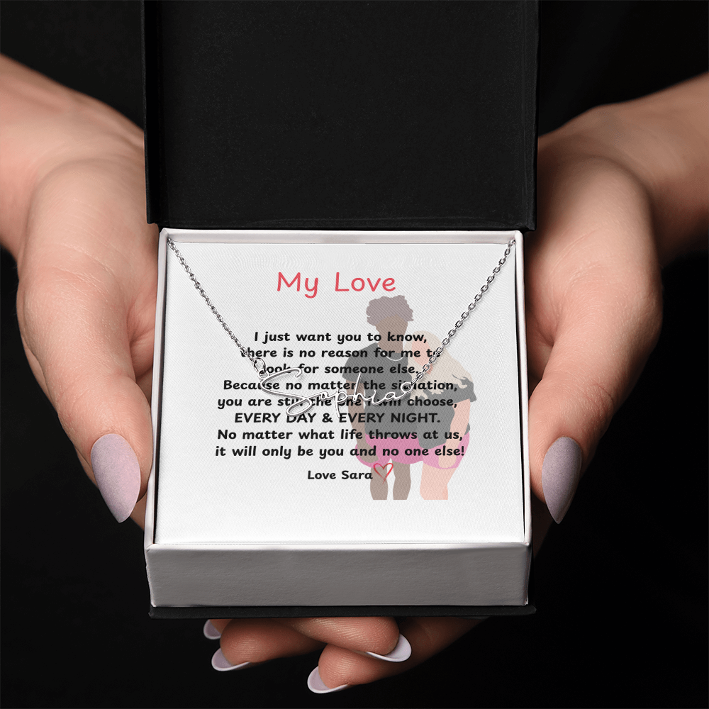 Personalized My Love Signature Name Necklace