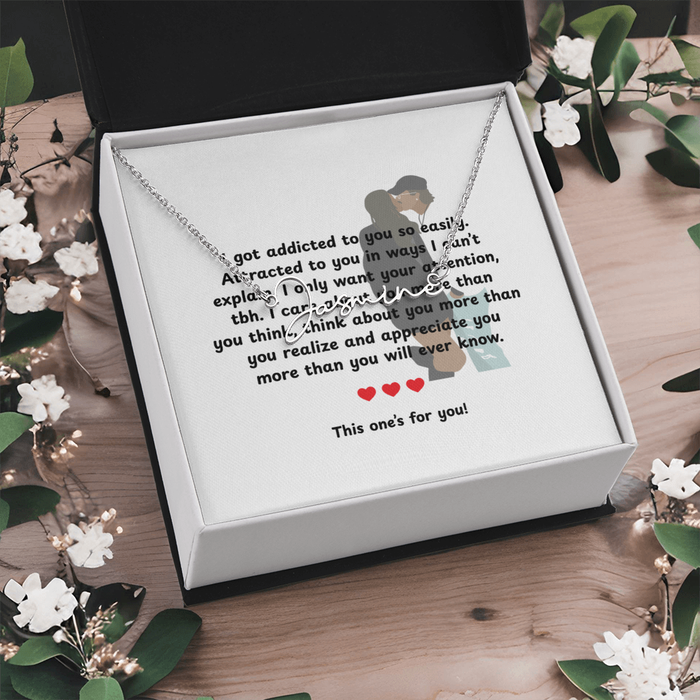 Personalized This One's For You Signature Name Necklace
