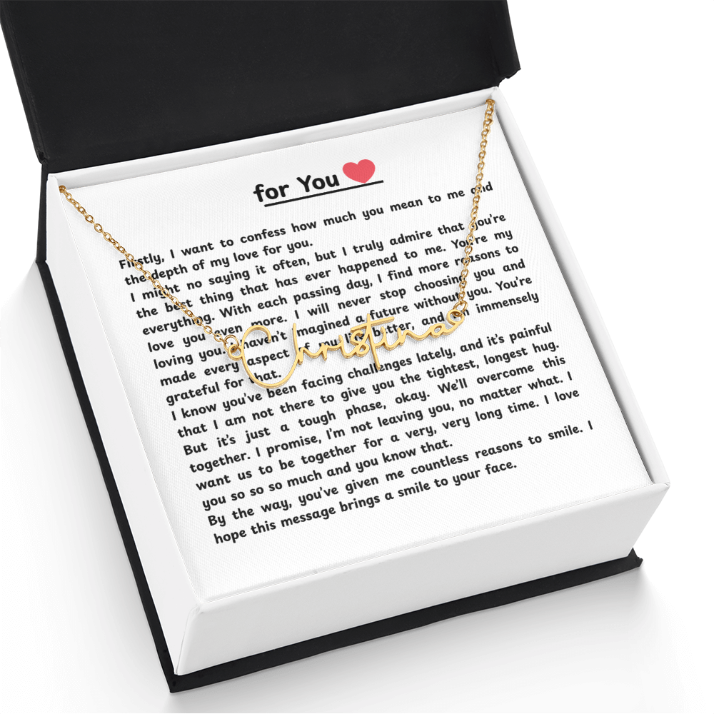 Personalized For You Signature Name Necklace
