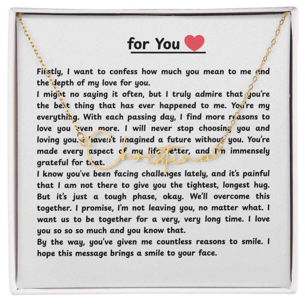 Personalized For You Signature Name Necklace