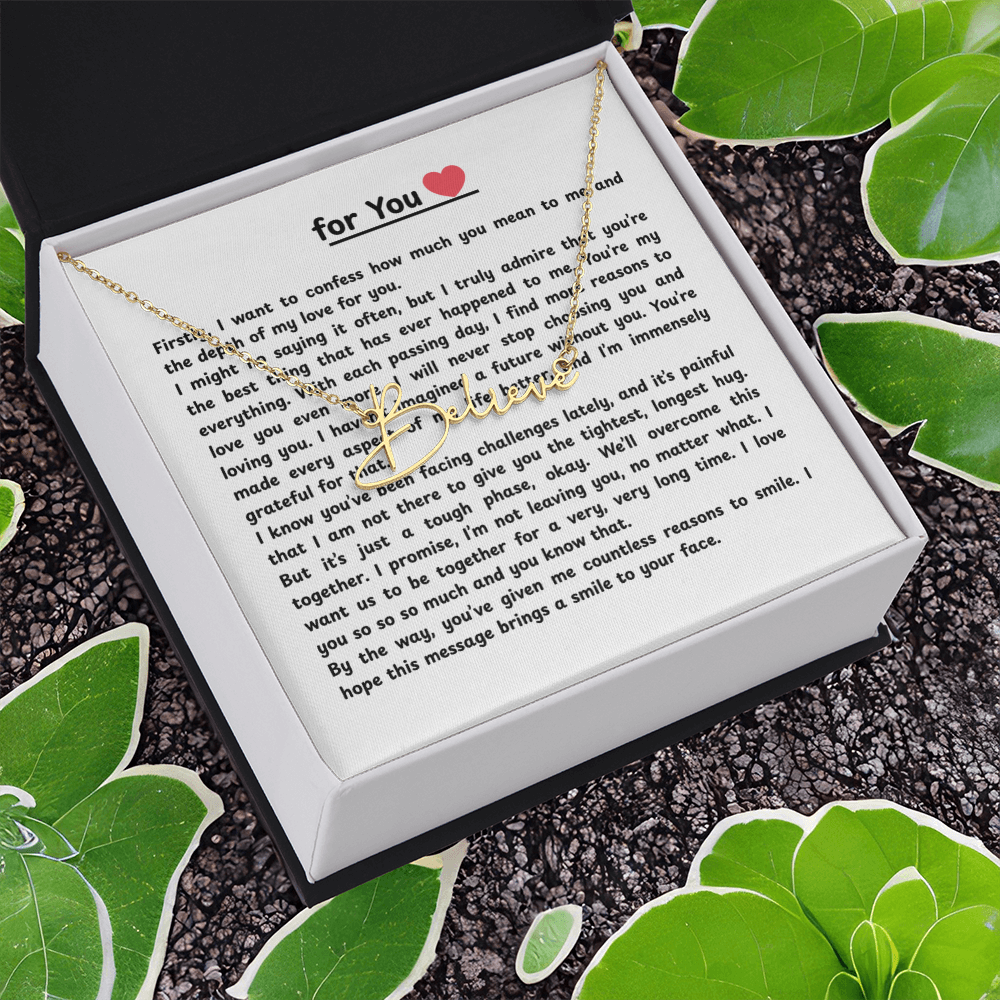 Personalized For You Signature Name Necklace