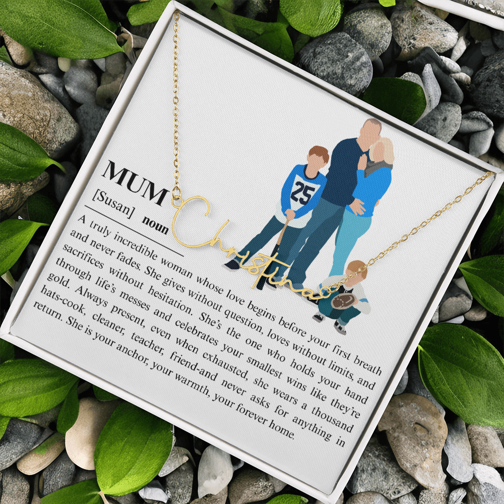 Personalized Mum Signature Name Necklace