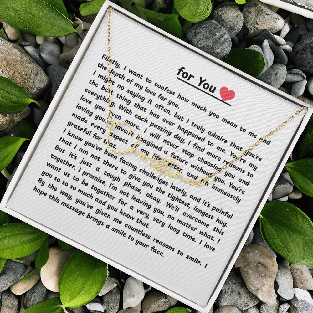 Personalized For You Signature Name Necklace