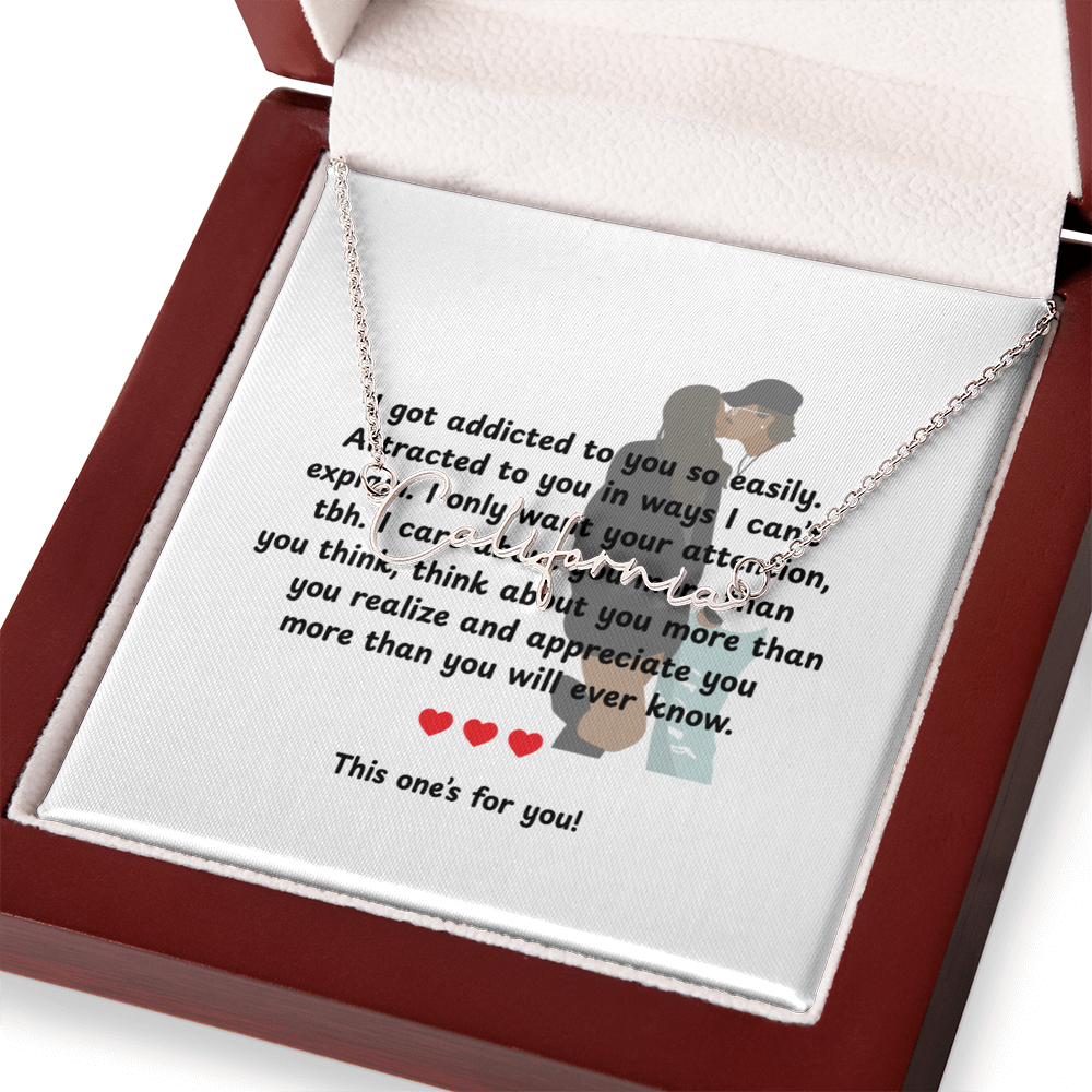 Personalized This One's For You Signature Name Necklace