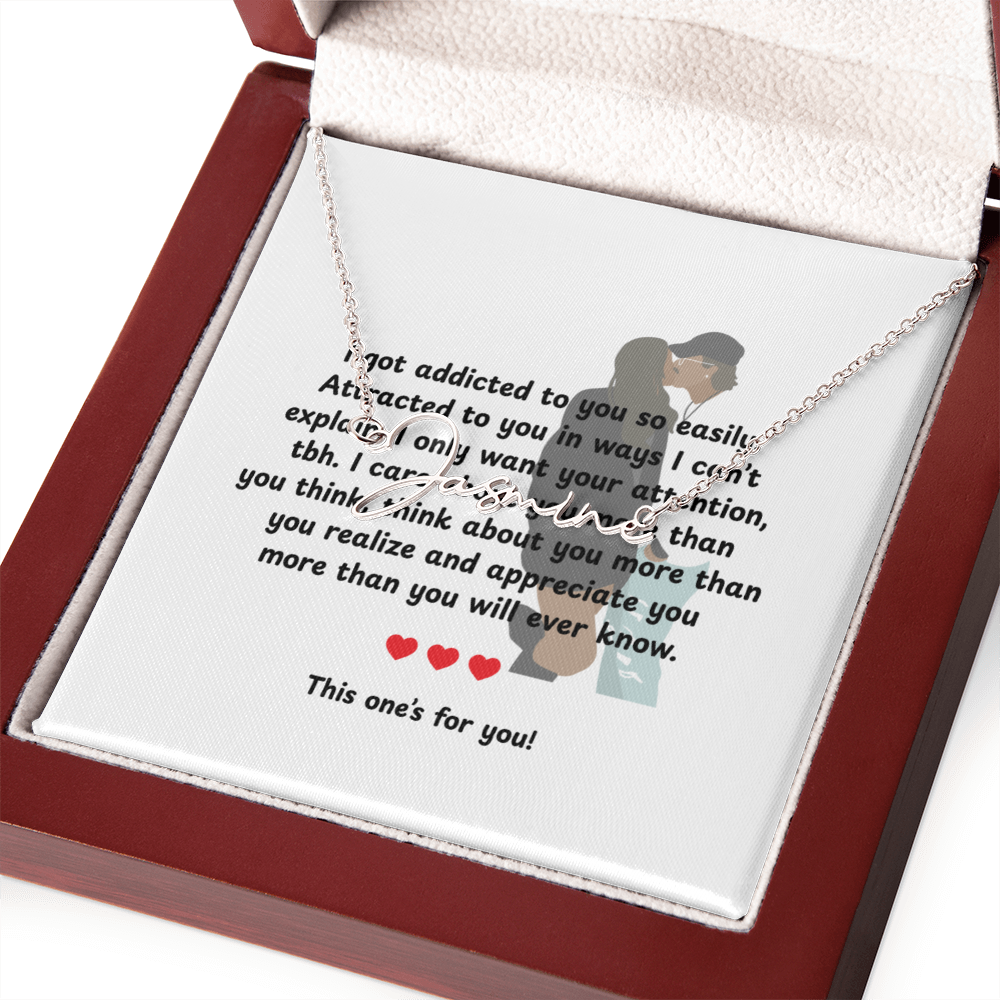 Personalized This One's For You Signature Name Necklace