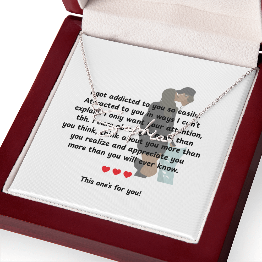 Personalized This One's For You Signature Name Necklace
