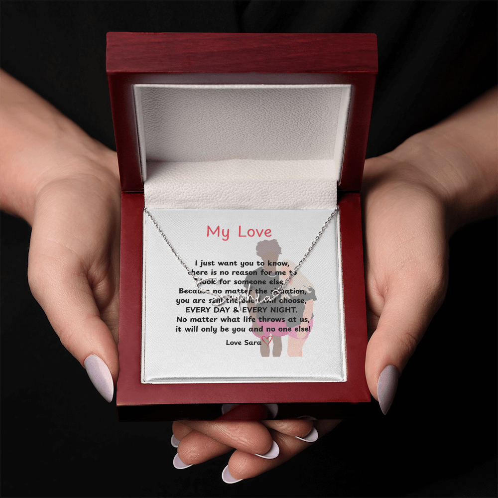 Personalized My Love Signature Name Necklace