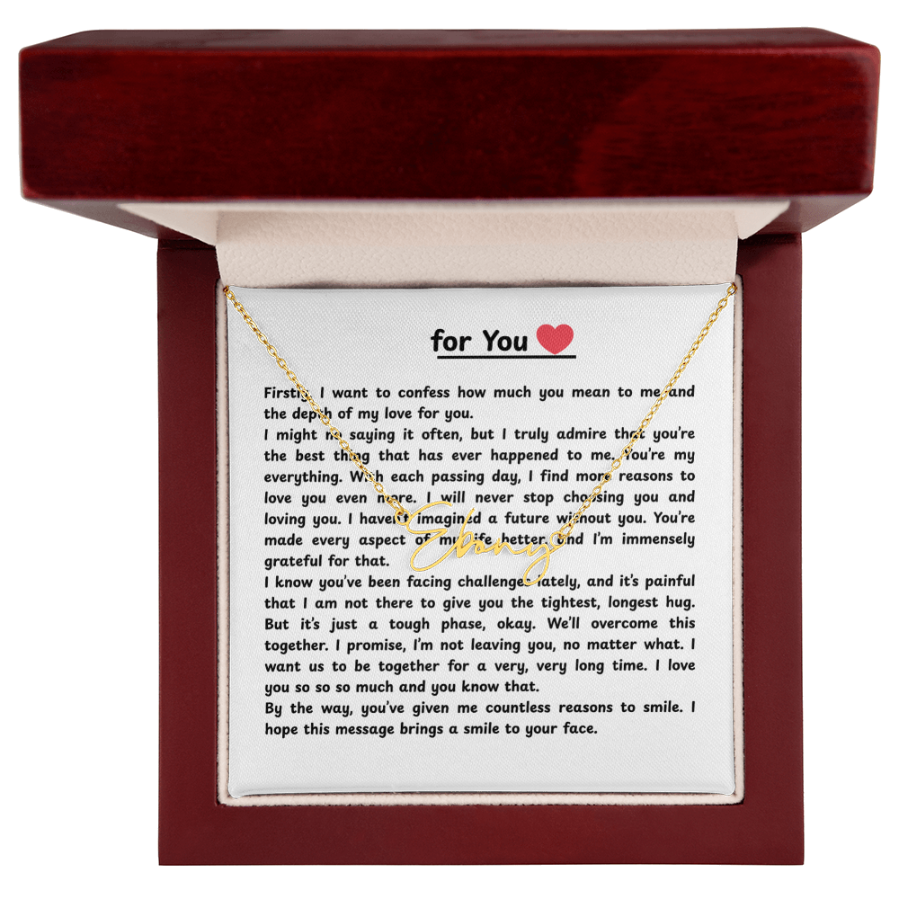 Personalized For You Signature Name Necklace