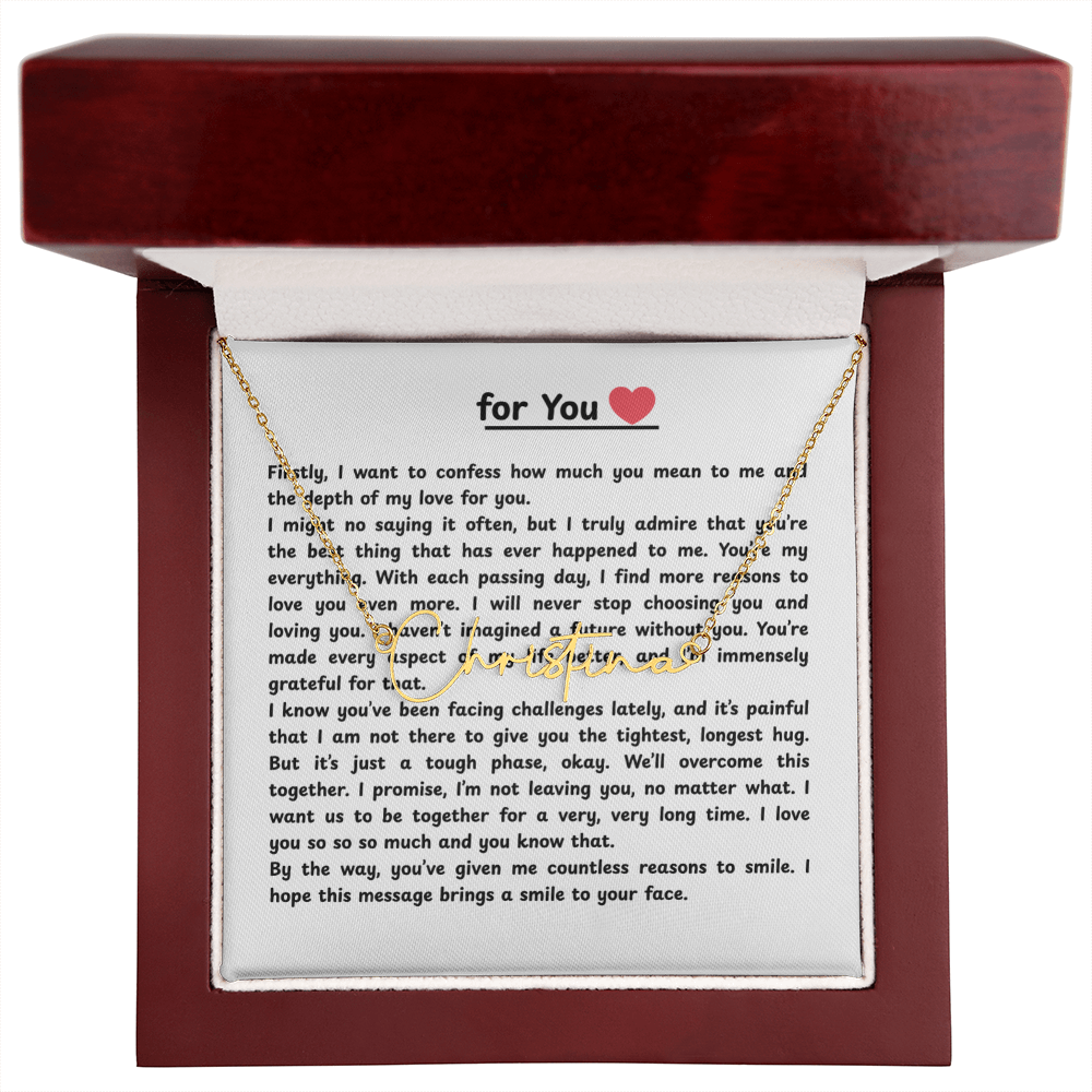 Personalized For You Signature Name Necklace