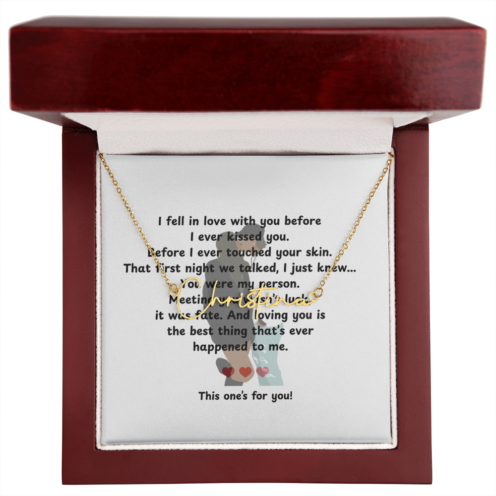 Personalized This One's For You Signature Name Necklace