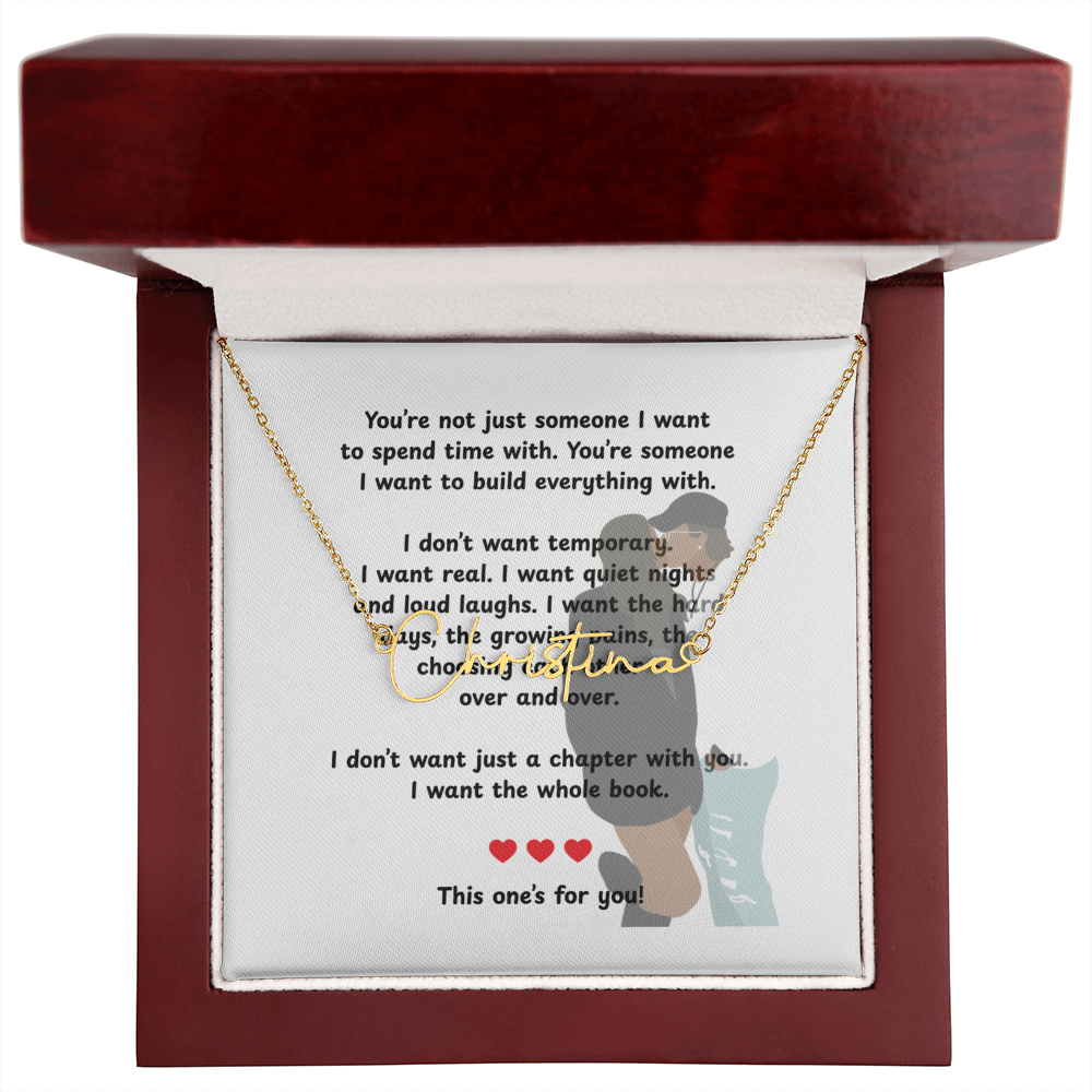 Personalized This One's For You Signature Name Necklace