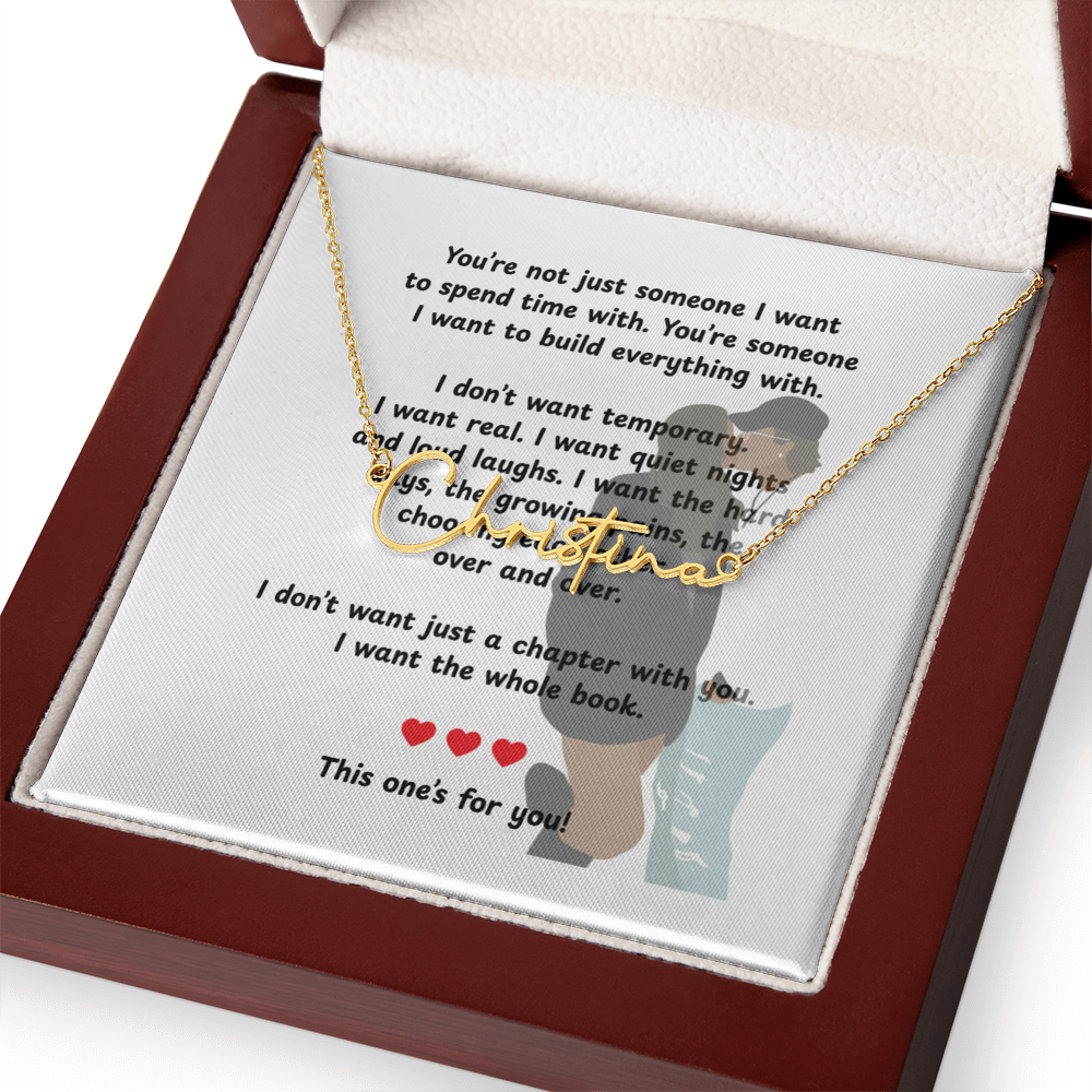 Personalized This One's For You Signature Name Necklace