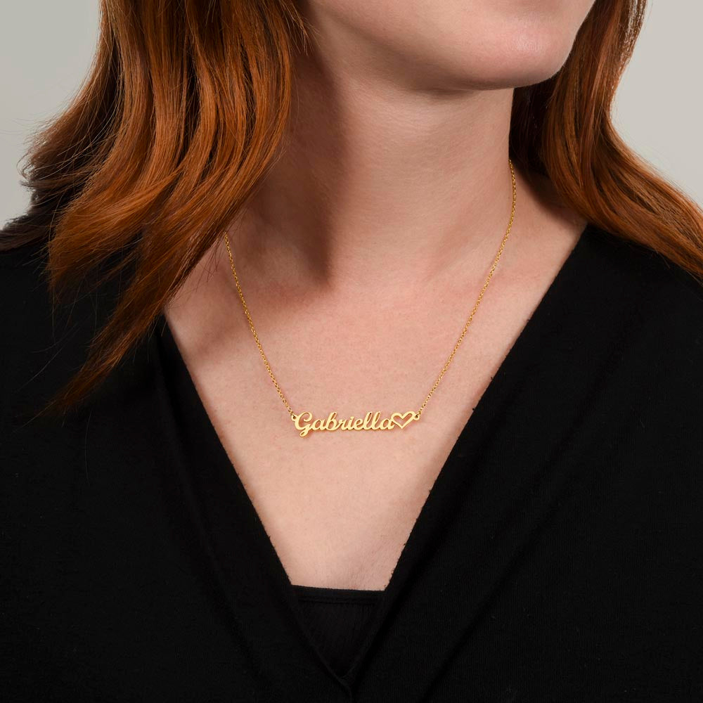Personalized Mum Heart Name Necklace