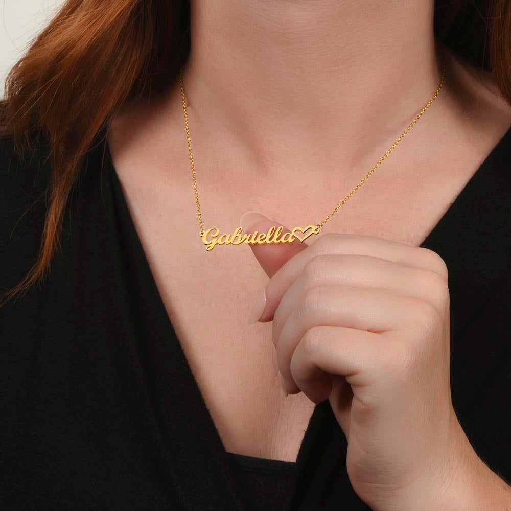 Personalized Mom Heart Name Necklace