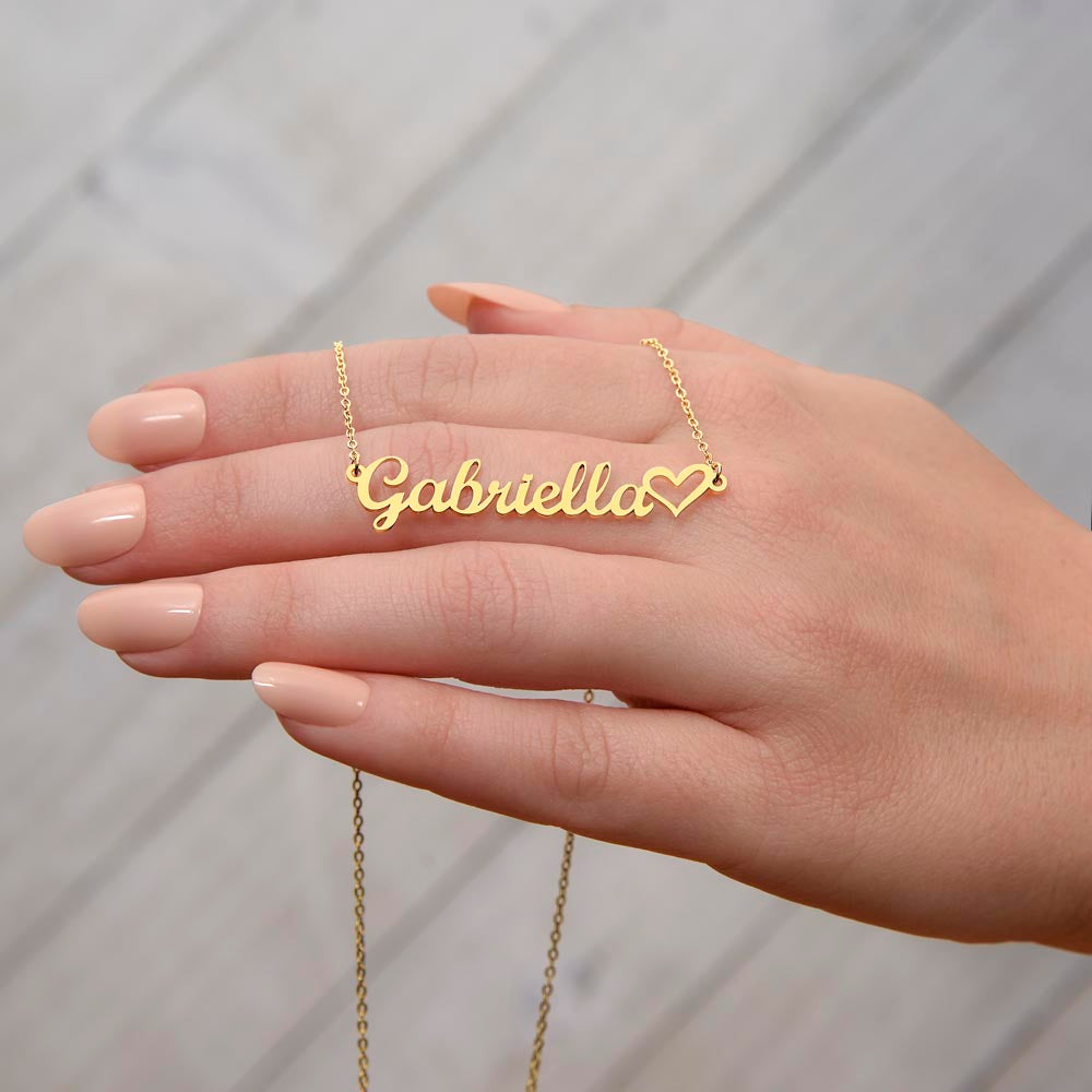 Personalized Mom Heart Name Necklace