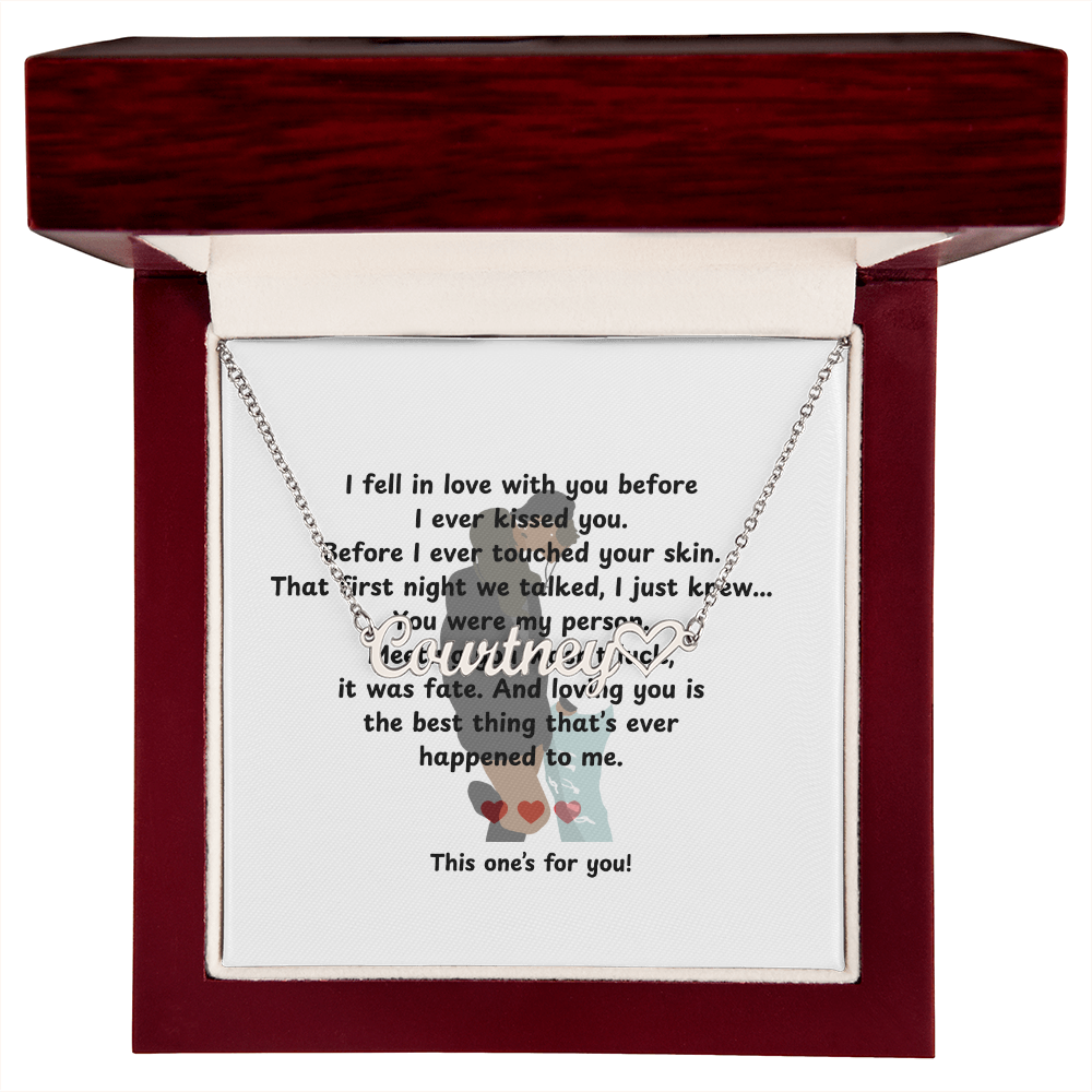 Personalized This One's For You Heart Name Necklace