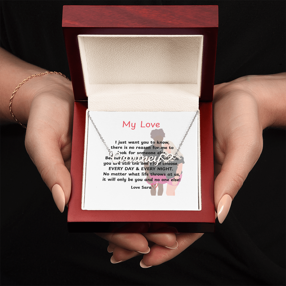 Personalized My Love Heart Name Necklace