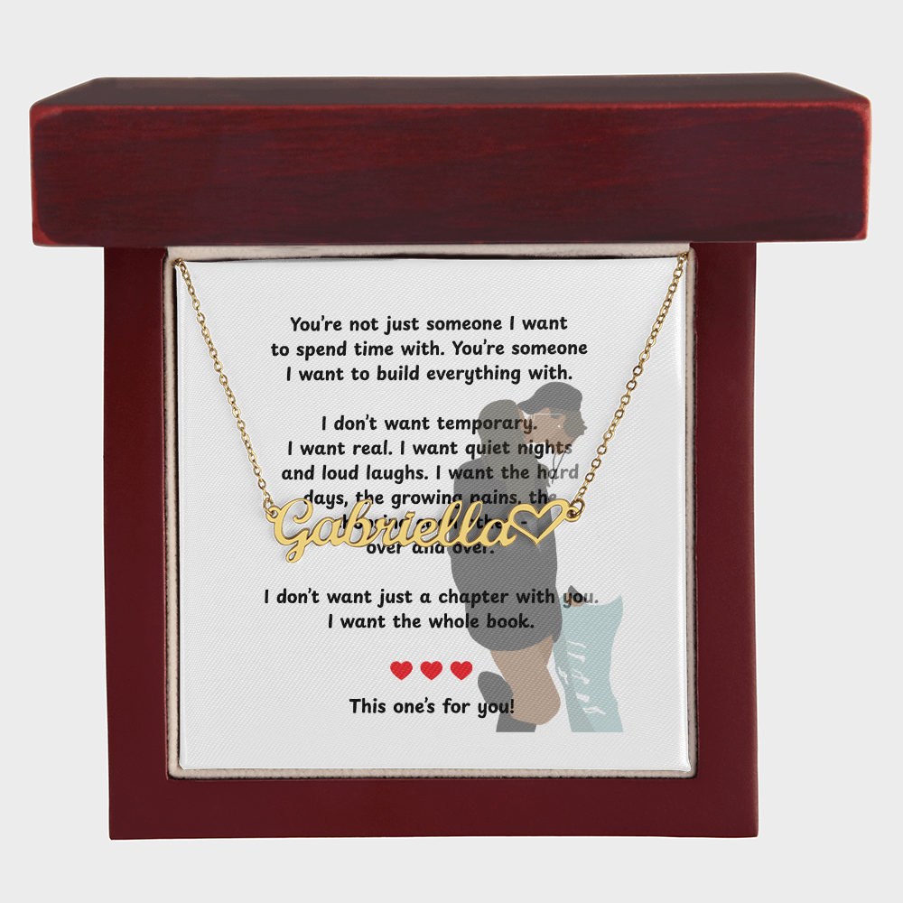 Personalized This One's For You Heart Name Necklace