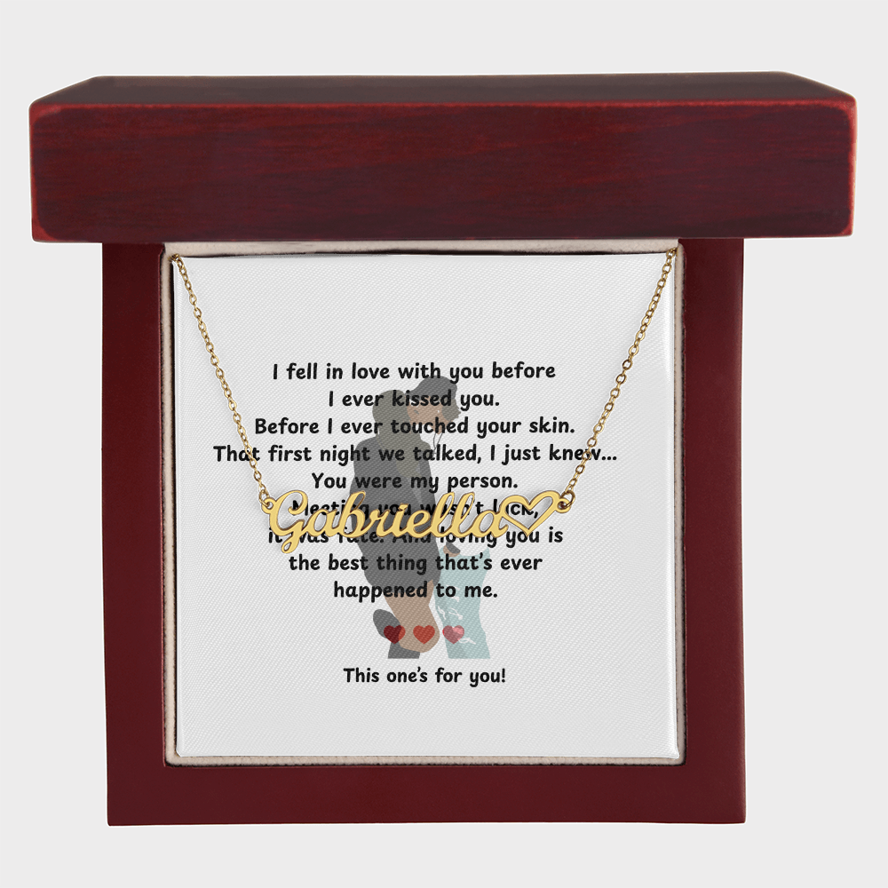 Personalized This One's For You Heart Name Necklace