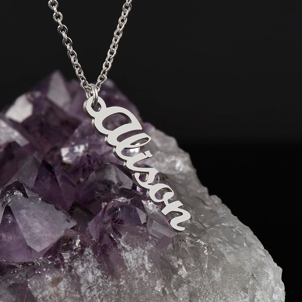Personalized Mom Multi Vertical Name Necklace