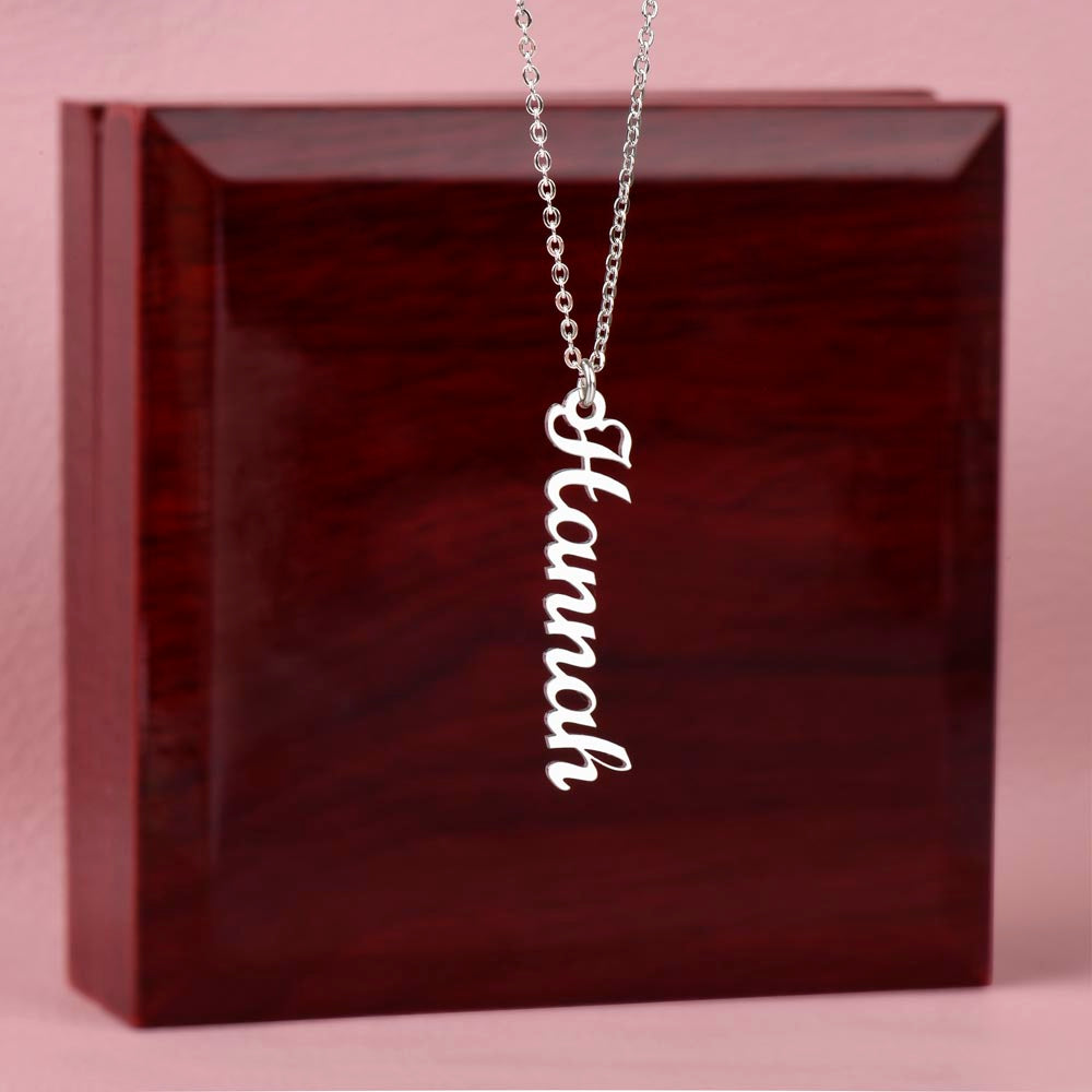 Personalized Mom Multi Vertical Name Necklace