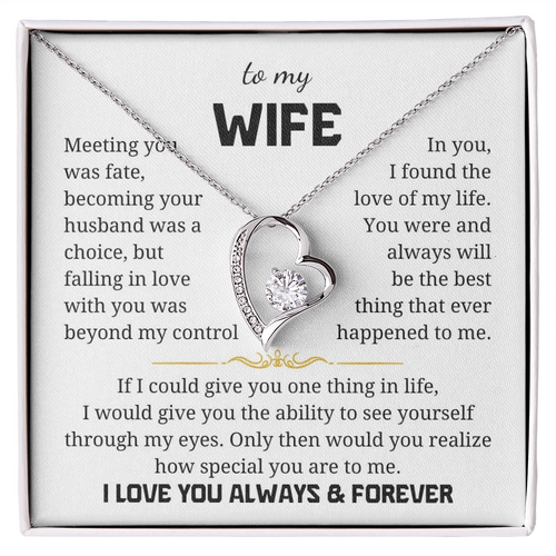 To My Wife Forever Love Necklace