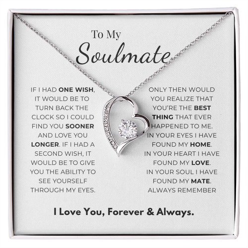 To My Soulmate Forever Love Necklace