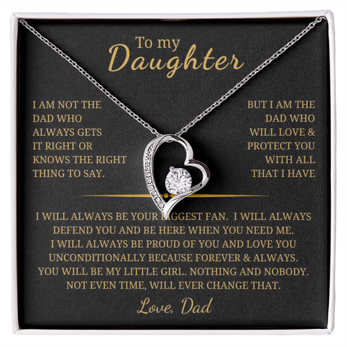 To My Daughter Forever Love Necklace