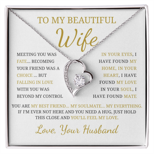 To My Beautiful Wife Forever Love Necklace