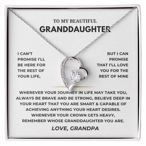 To My Granddaughter Forever Love Necklace