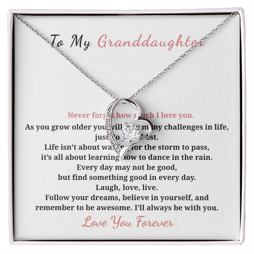 To My Granddaughter Forever Love Necklace