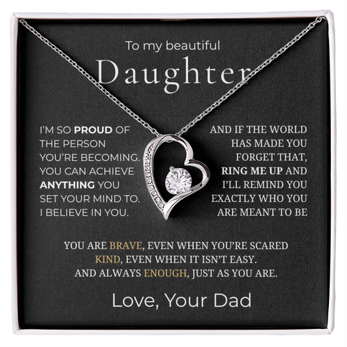 To My Daughter Forever Love Necklace