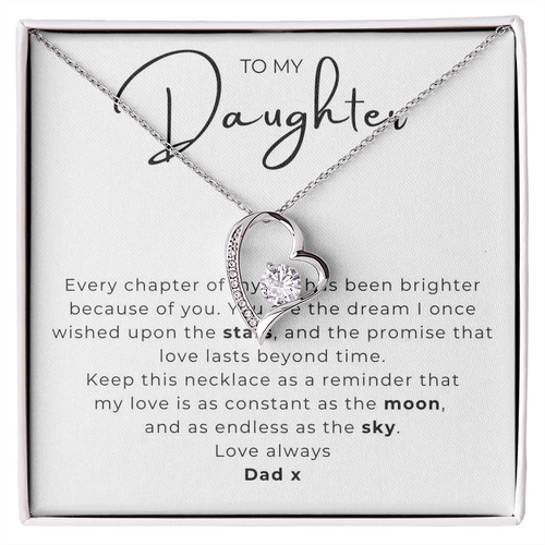 To My Daughter Forever Love Necklace