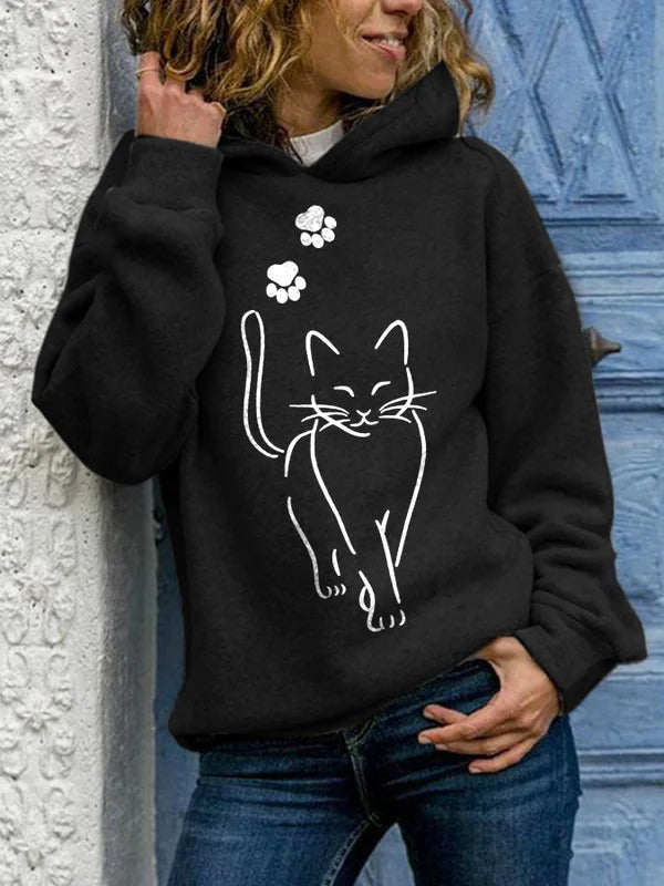 Women's Cute Cat Paw Graphic Apparel