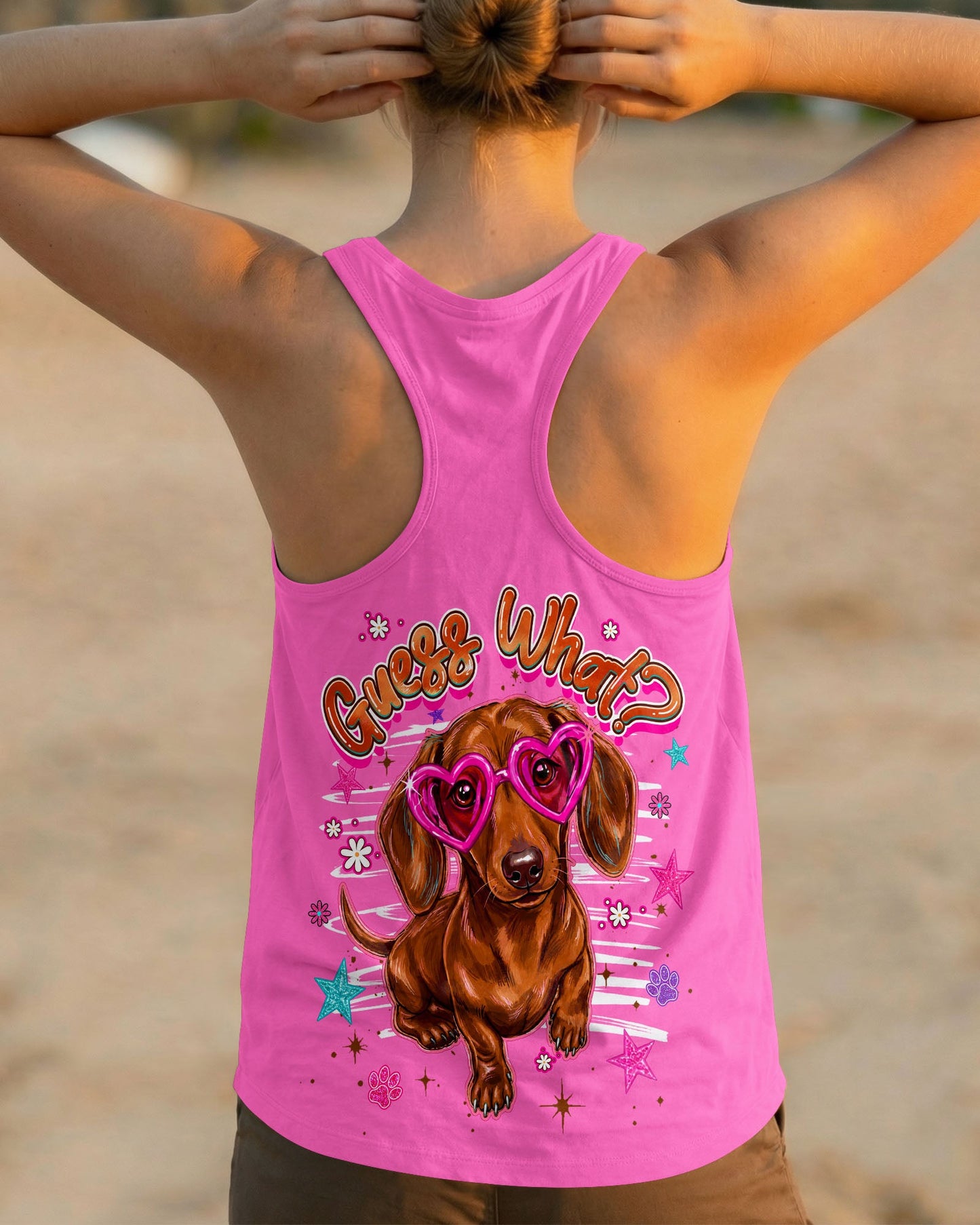 GUESS WHAT DACHSHUND DOG FUNNY ALL OVER PRINT - TLHG0705262