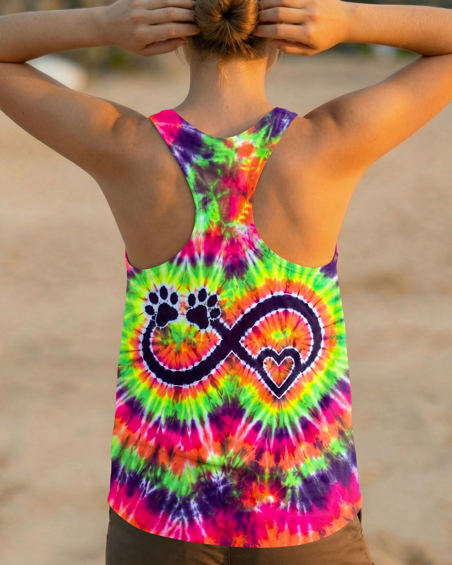 INFINITY HEART PAW PRINT SWIRL ALL OVER PRINT - TLNO1606263