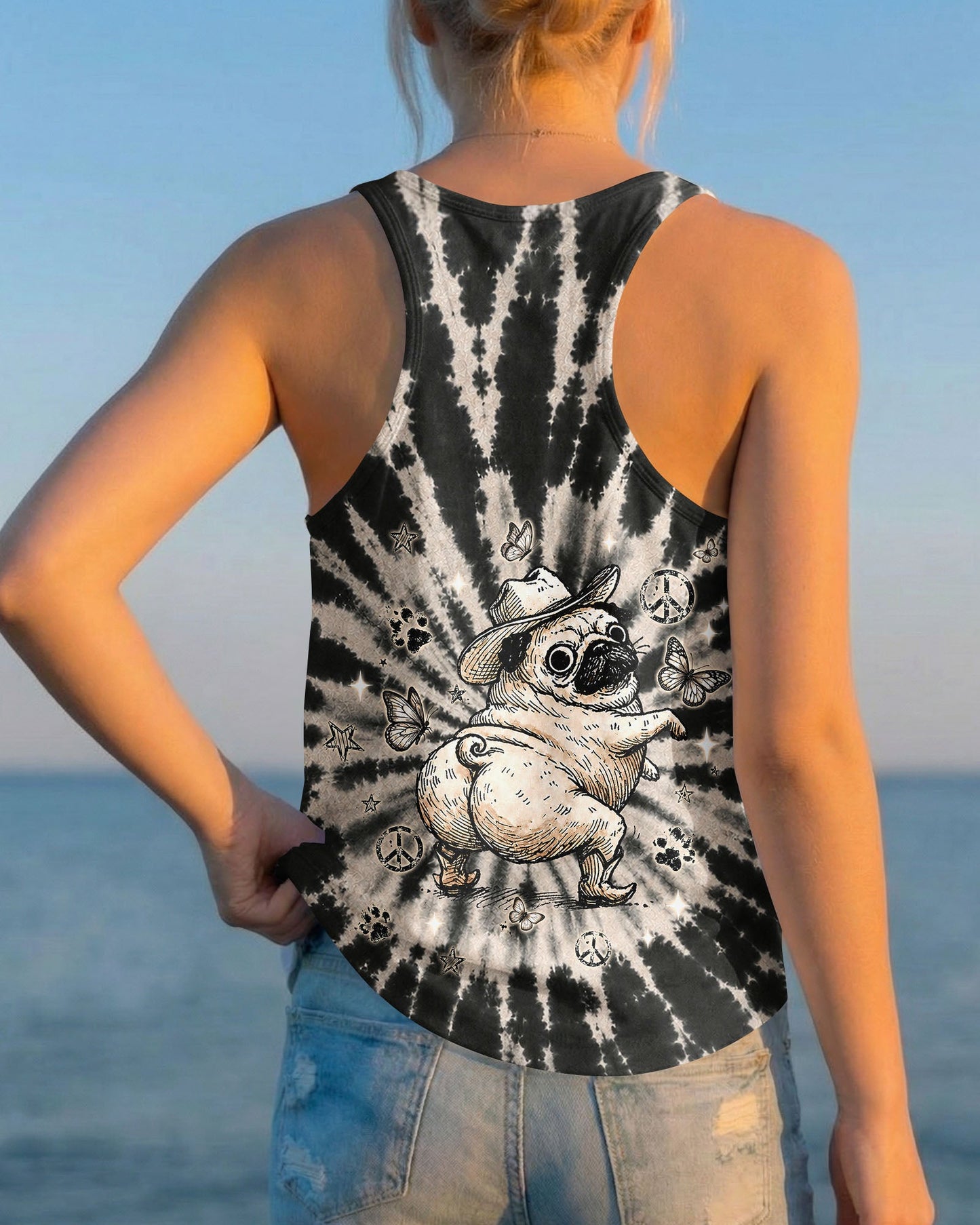 WHY BE MOODY PUG DOG ALL OVER PRINT - TLNT2206263