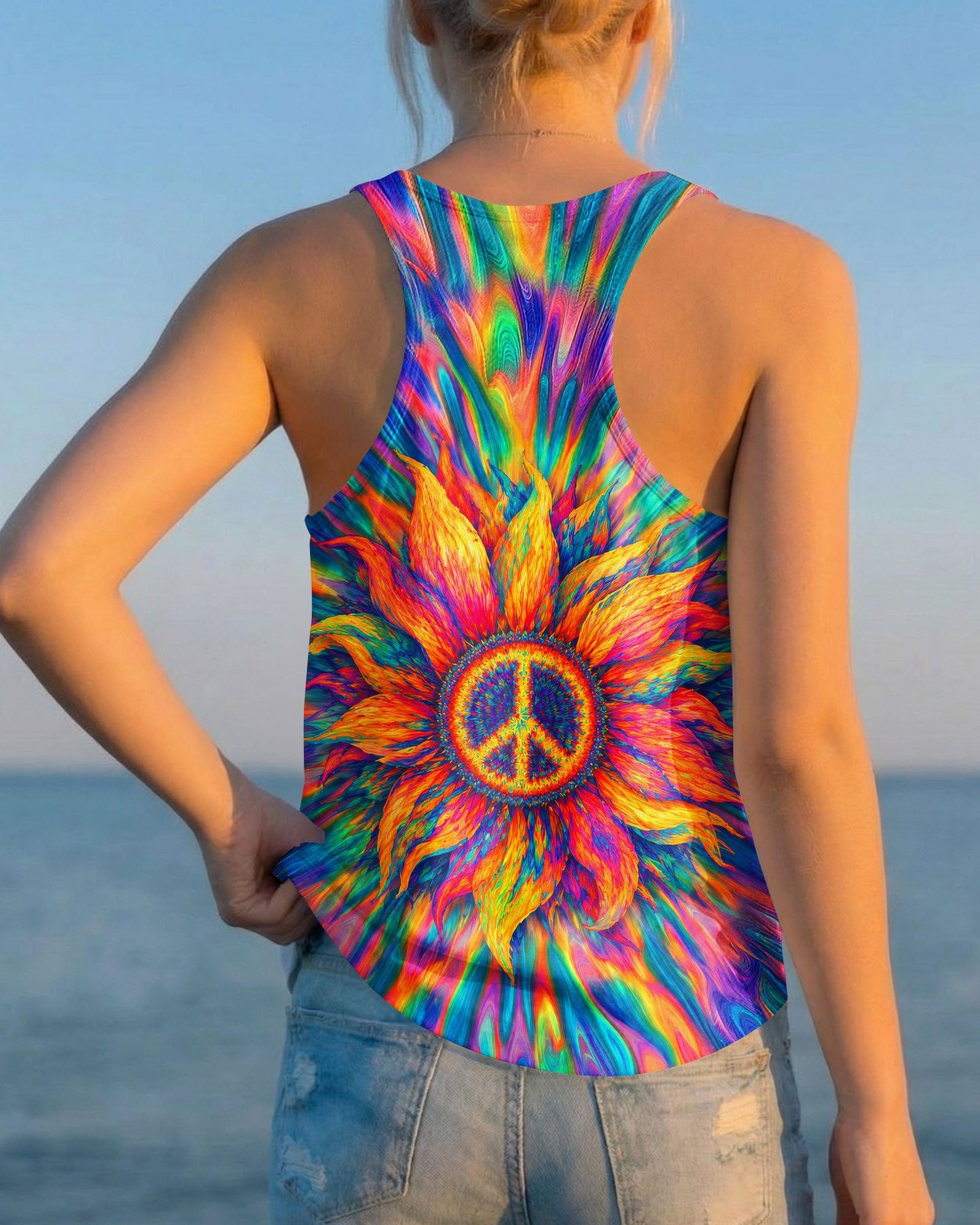SUNFLOWER PEACE BURST ALL OVER PRINT - TLTW0306263