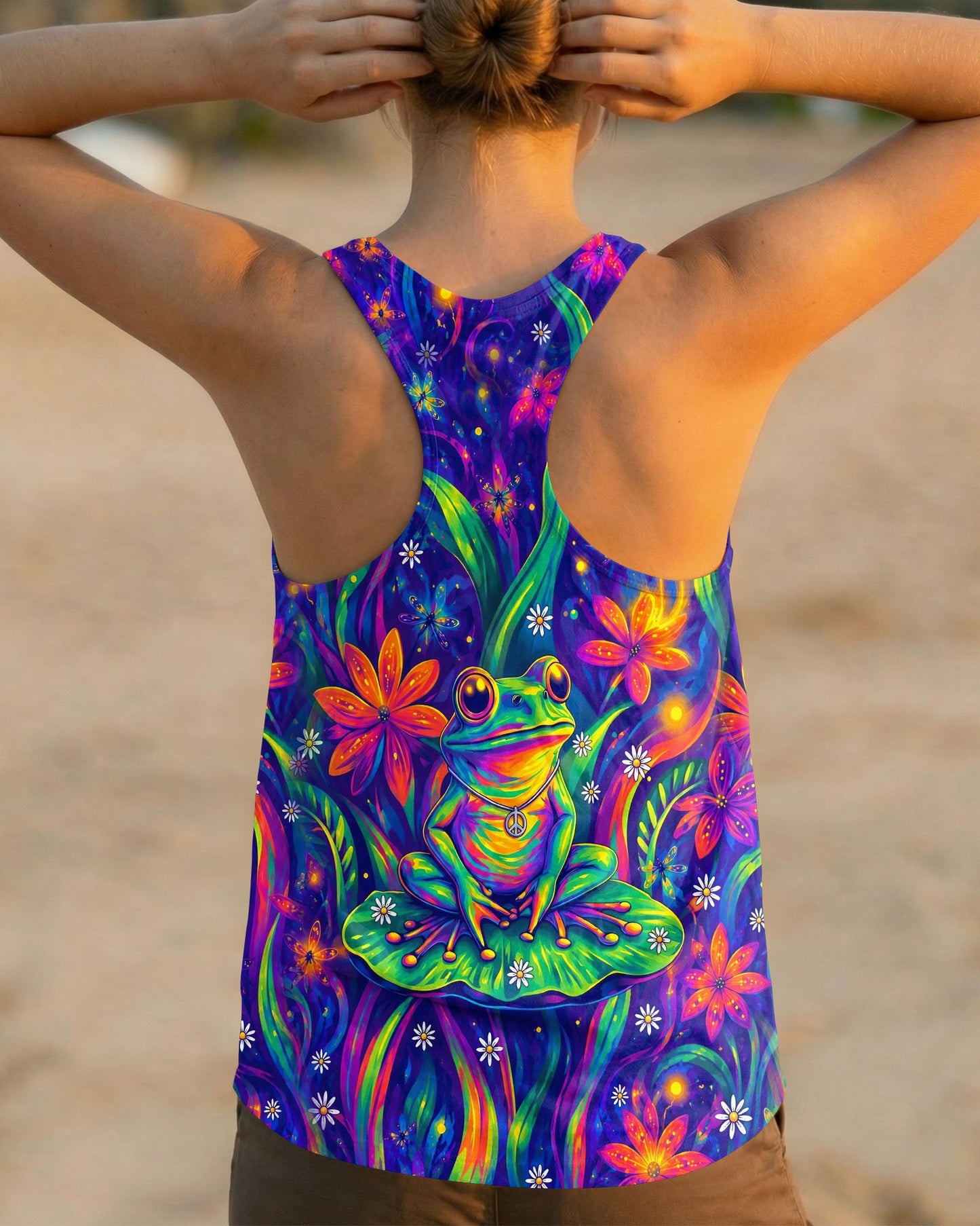 BE YOU THE WORLD WILL ADJUST FROG ALL OVER PRINT - TYLN0506261