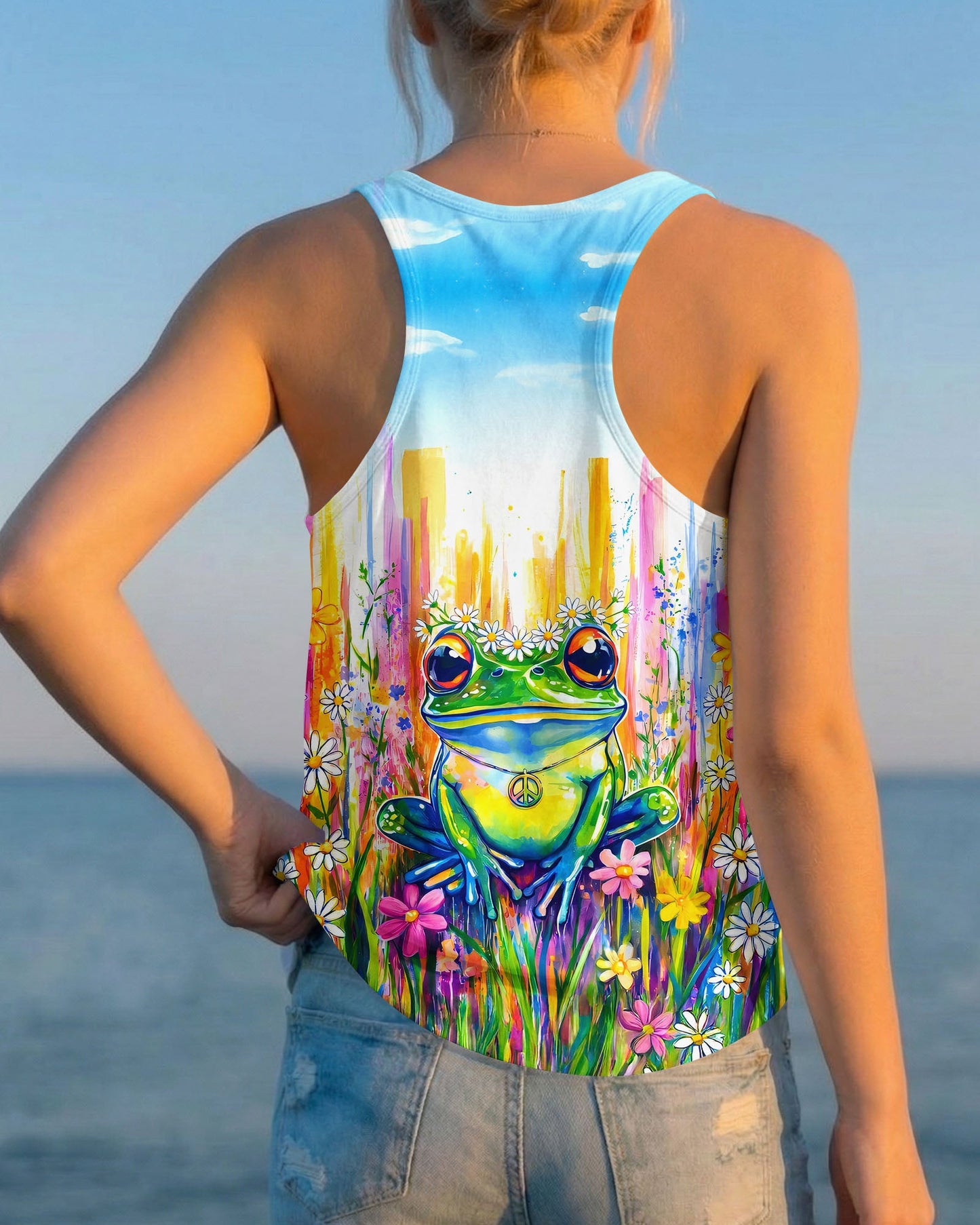 WHISPER WORDS OF WISDOM LET IT BE FROG ALL OVER PRINT - TYQY0806262