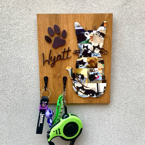 Personalized Cat Photo Collage Holder