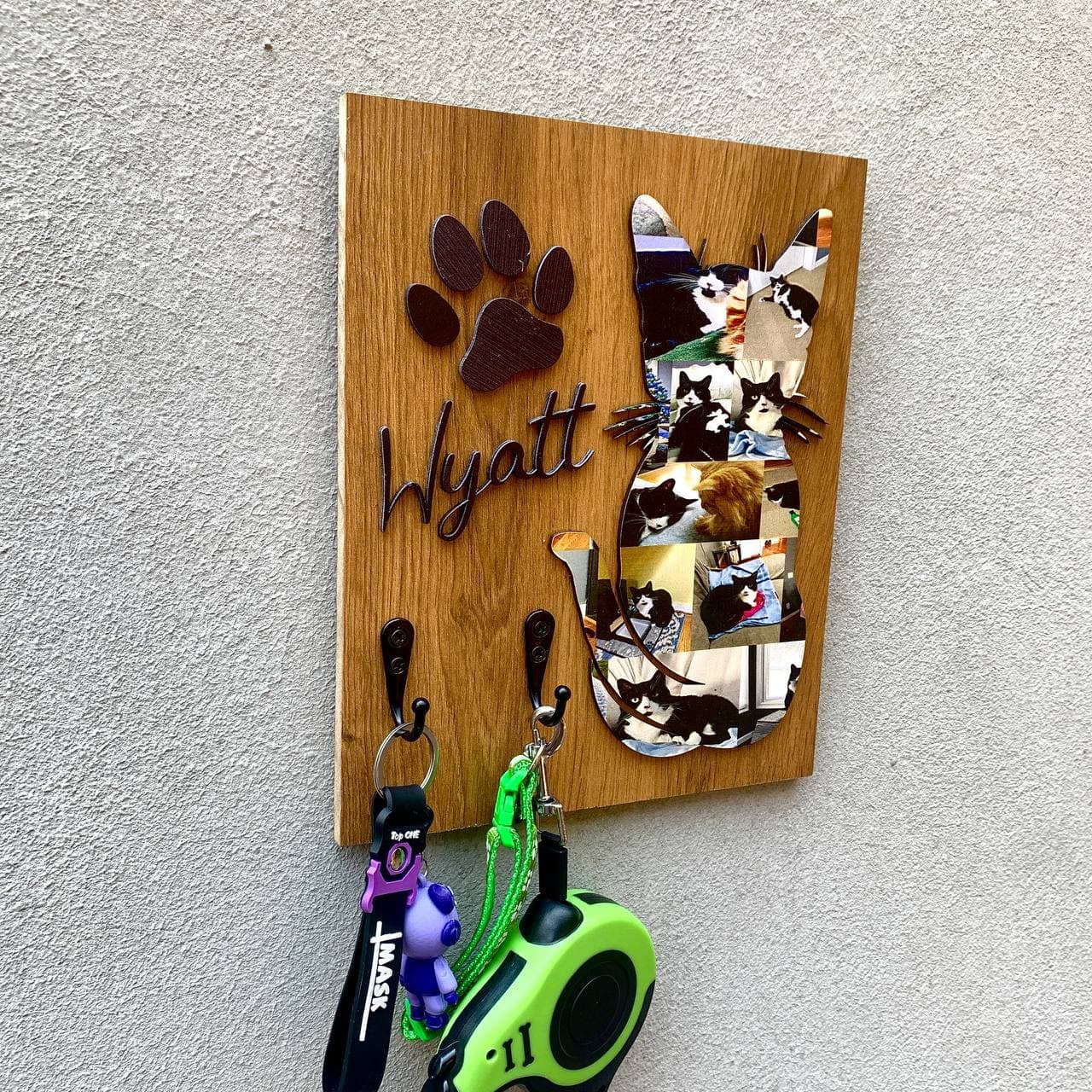 Personalized Cat Photo Collage Holder