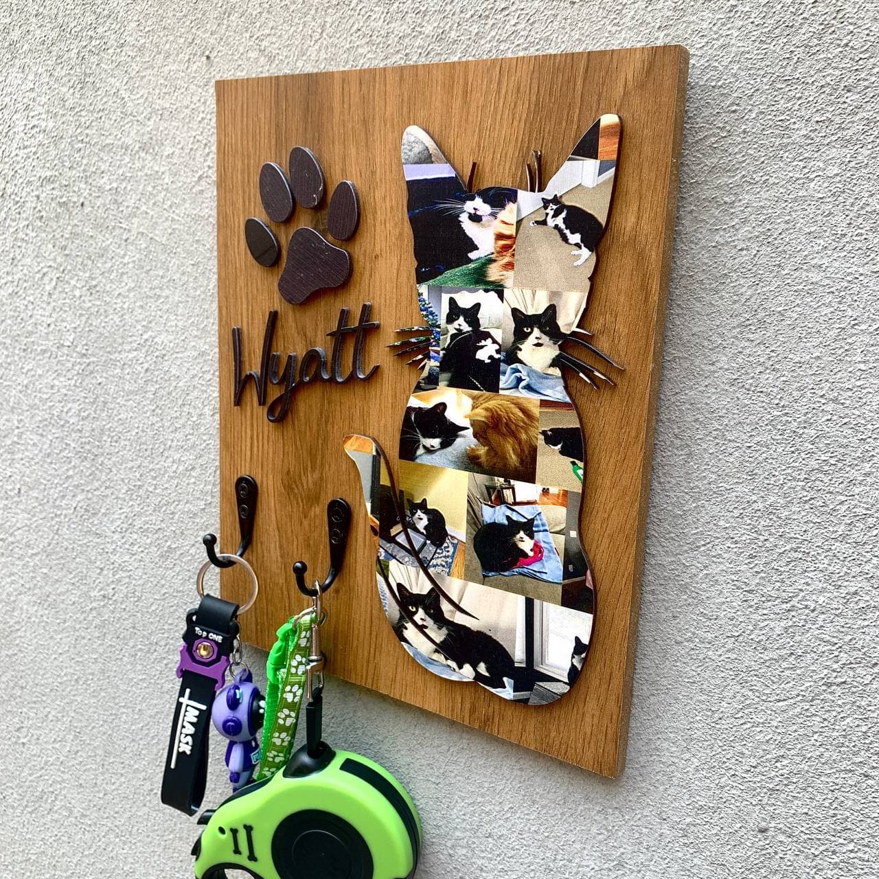 Personalized Cat Photo Collage Holder