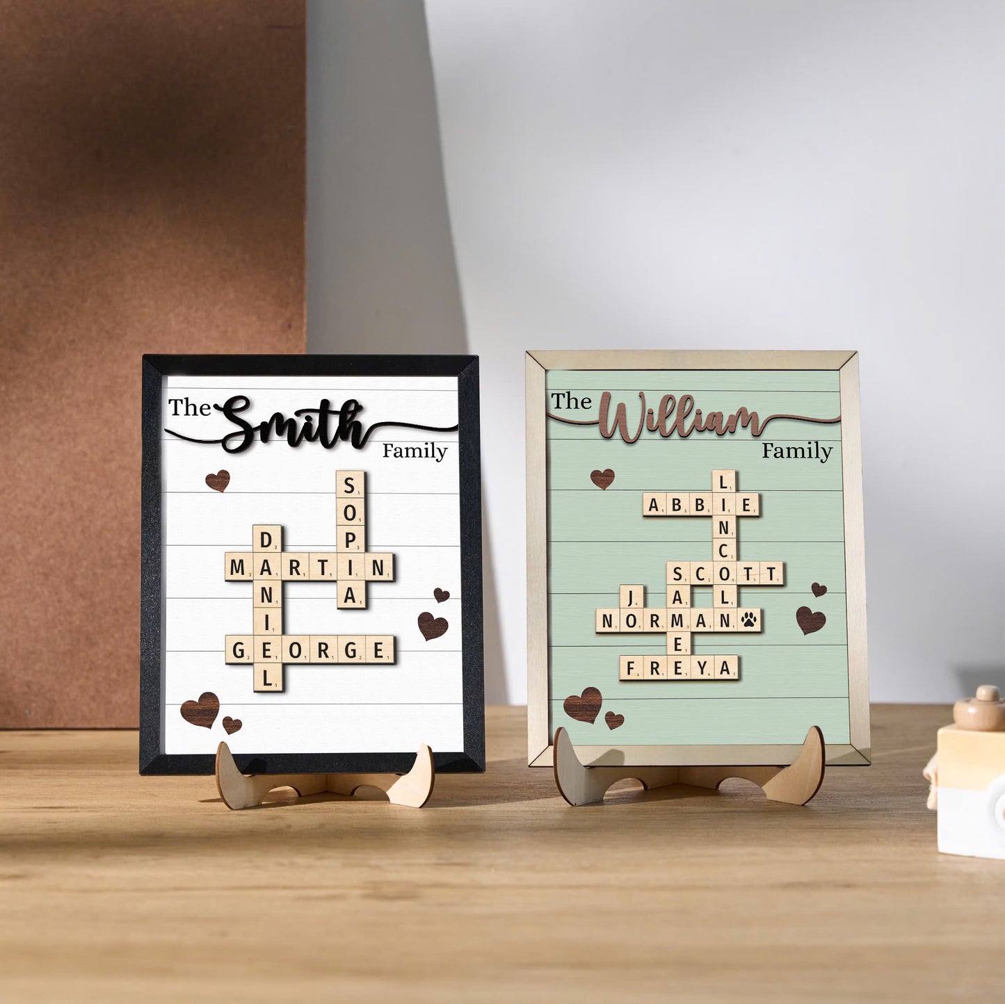Mother's Day Custom Family Name Puzzle Sign