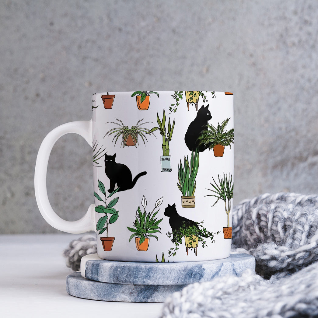 Plants And Cats Cat Coffee Mug