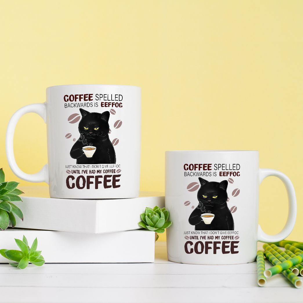 Coffee Black Cat Custom Mug