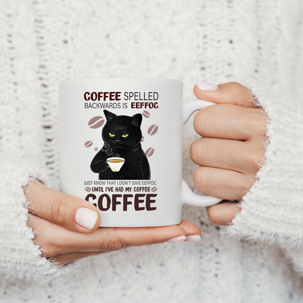 Coffee Black Cat Custom Mug